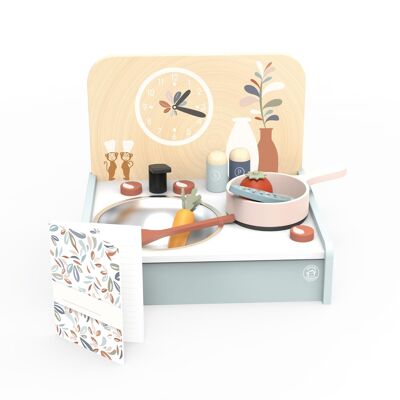 Speedy Monkey - Mini kitchen with 8 accessories - 30.5x25.5x24.5cm