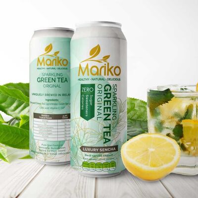 Tè verde originale frizzante Mariko 250 ml x 24 confezioni