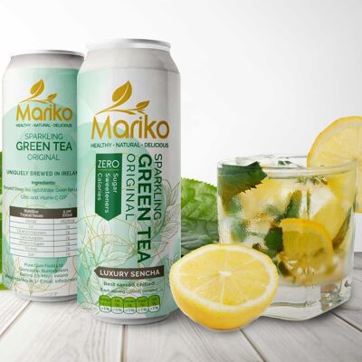 Mariko Sparkling Original Grüner Tee, 250 ml x 24 Stück