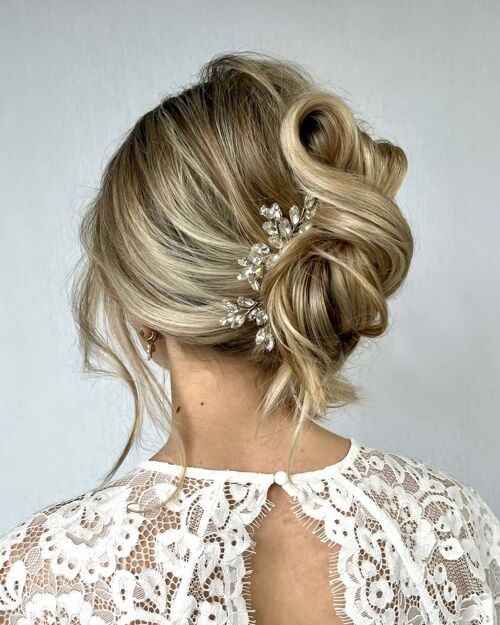 Esther Hairpins Silver Hair Accessory Bride