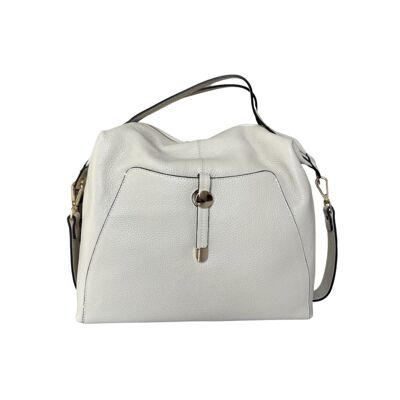 Sara grained cowhide leather handbag and shoulder bag