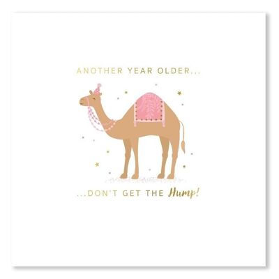 Tarjeta de cumpleaños de camello de otro año más viejo