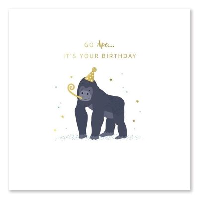 Affen-Geburtstagskarte