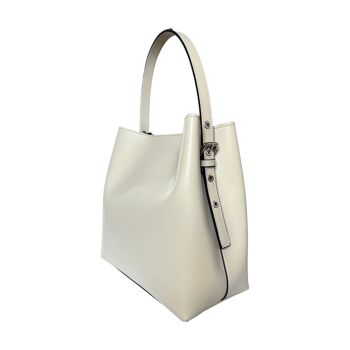 Sac seau en cuir de vachette lisse EMMA 3