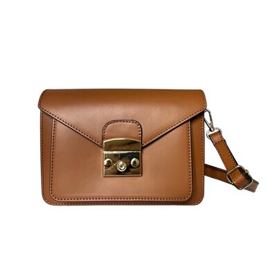 Shoulder bag in smooth leather LAURA