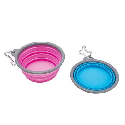 COLLAPSIBLE SILICON BOWL 1000 ml - Pink