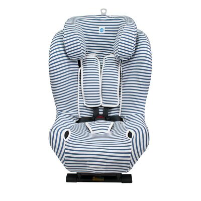 Funda para silla de coche | axkid | mini kid 2.0 | algodón orgánico | blue stripes