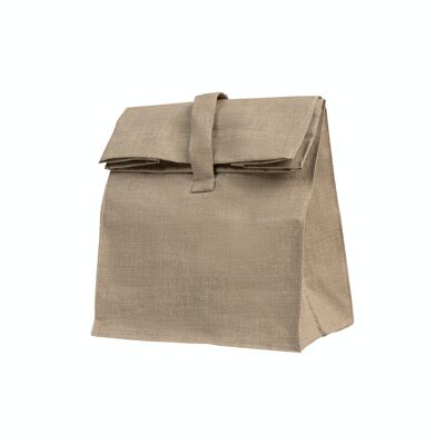 100% Reusable Waterproof Linen Lunch Bag Natural