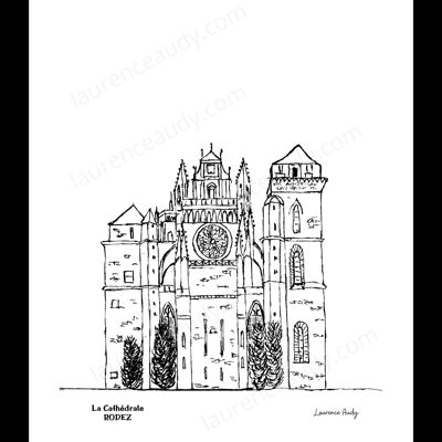 12-RODEZ-CATHEDRAL-BLACK&WHITE