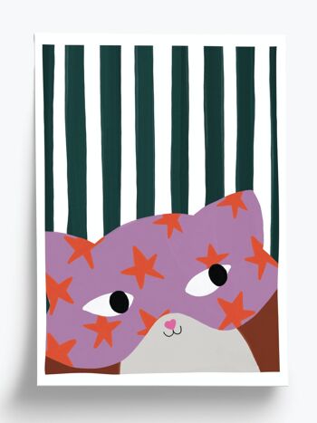 Affiche illustrée Hamster - format 30x40cm 1