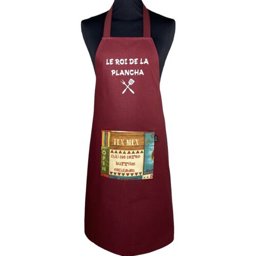 Buy wholesale Apron, The king of the plancha, burgundy