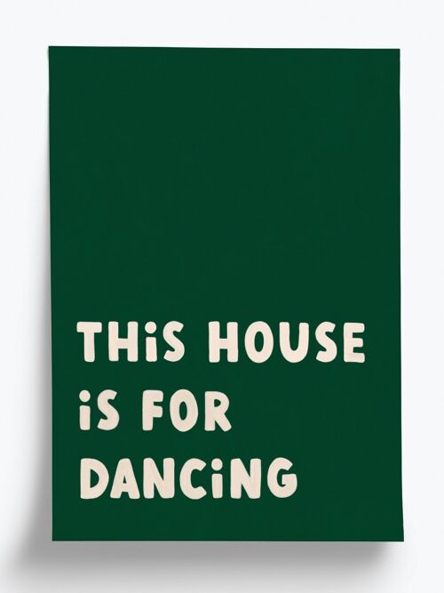 Affiche illustrée Home dancing - format 30x40cm