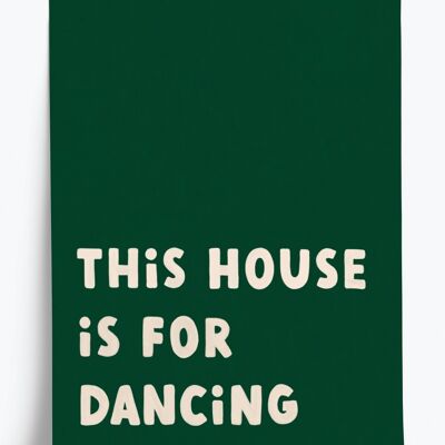 Home dancing illustrated poster - format 30x40cm
