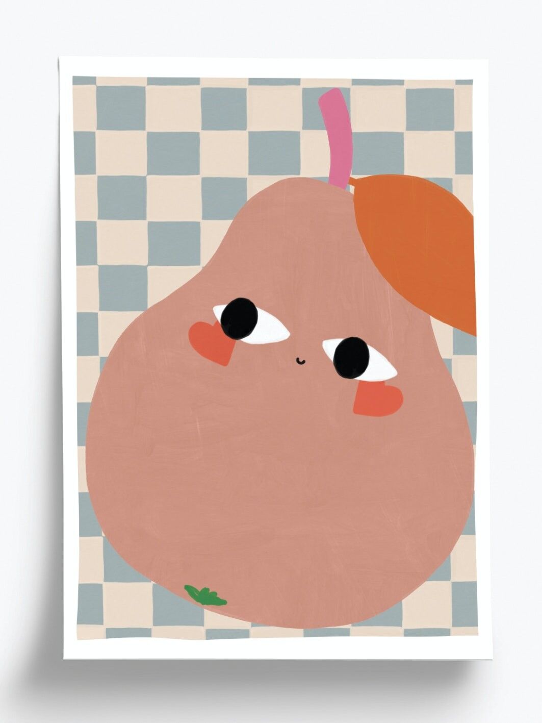 Manifesto illustrato La pera buona - formato 30x40cm