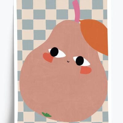 Illustrated poster The good pear - format 30x40cm