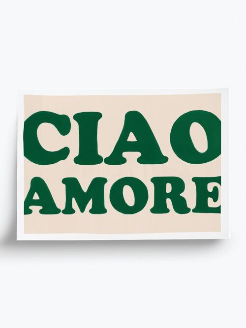 Affiche illustrée Ciao amore  - format A4 21x29,7cm