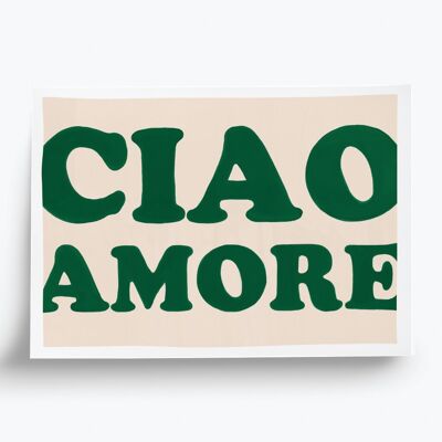 Affiche illustrée Ciao amore  - format A4 21x29,7cm