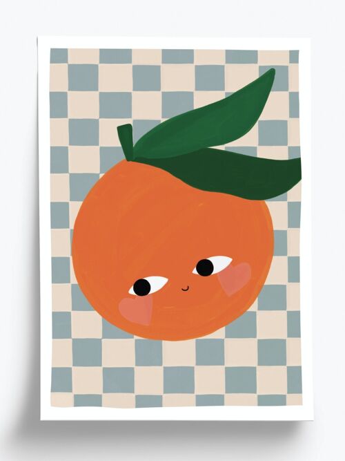 Affiche illustrée Orange  - format A4 21x29,7cm