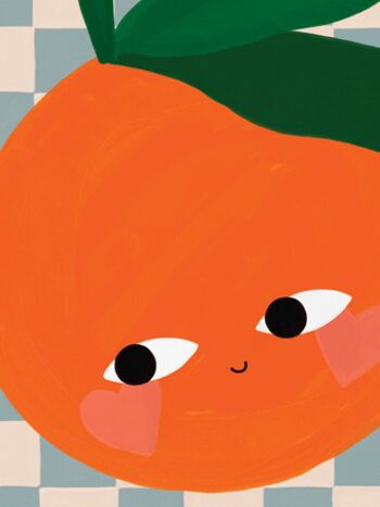 Affiche illustrée Orange  - format A4 21x29,7cm 2