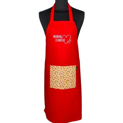 Apron, “Mom of love” red