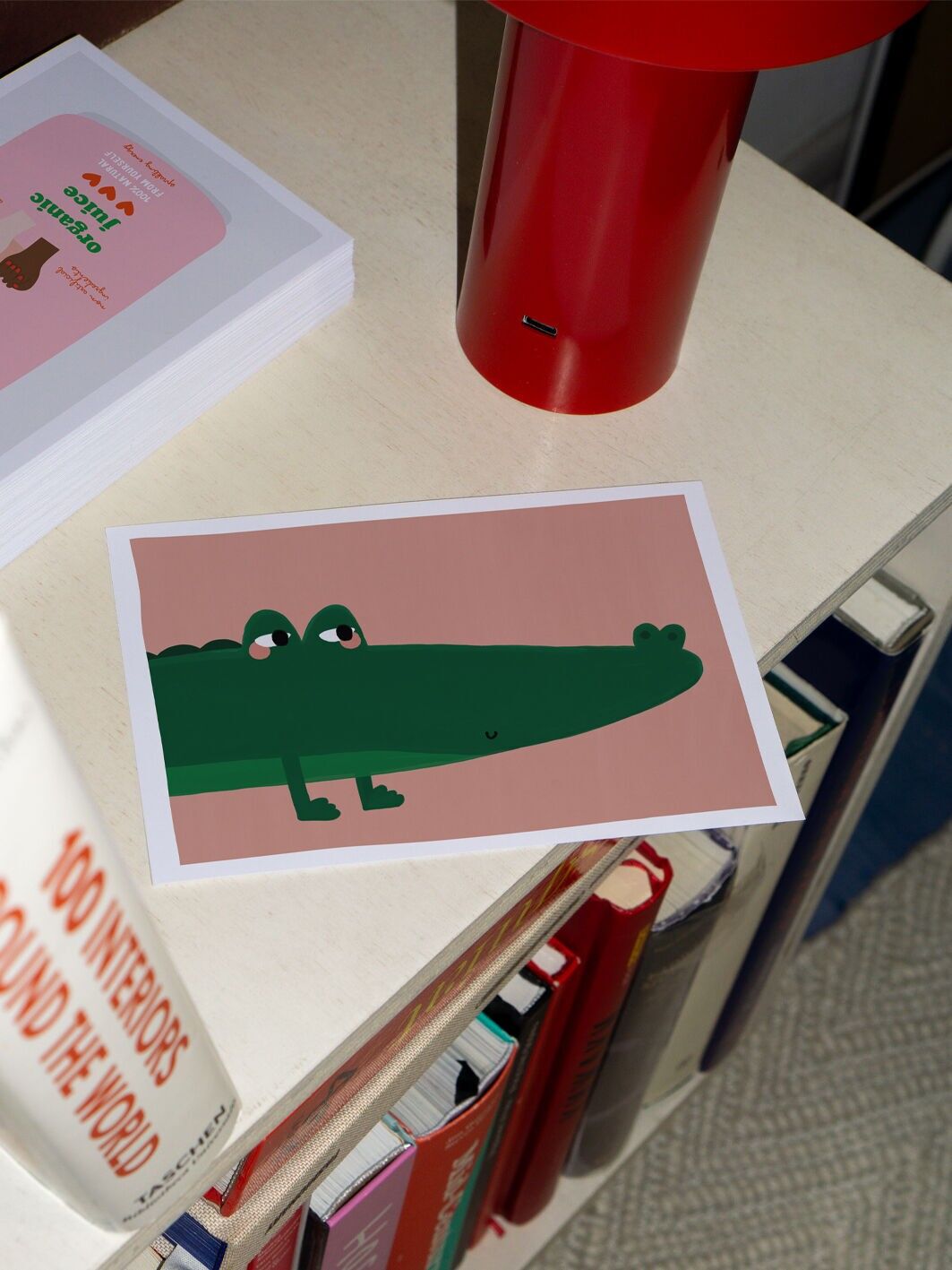 Art Print A5 – CROCODILE – Illustration graphique colorée