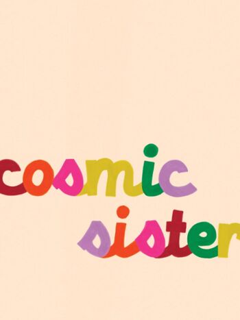 Affiche illustrée Cosmic sisters - format A5 14,8x21cm 2