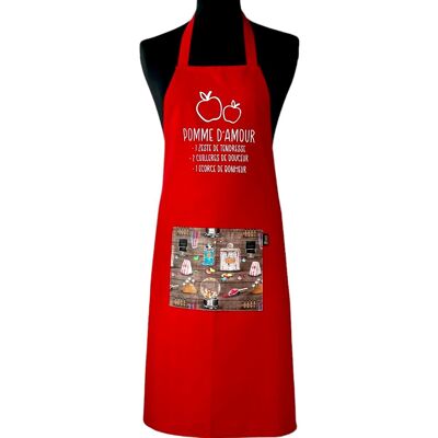 Apron, "Candy Apple" red