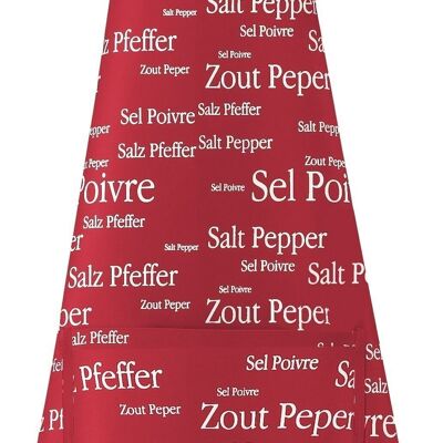 Tablier de cuisine Sel & Poivre Rouge 80 X 85