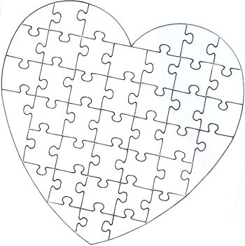 Puzzle Blanc Coeur 2