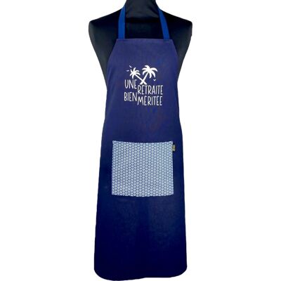 Apron, "A well-deserved retirement" navy