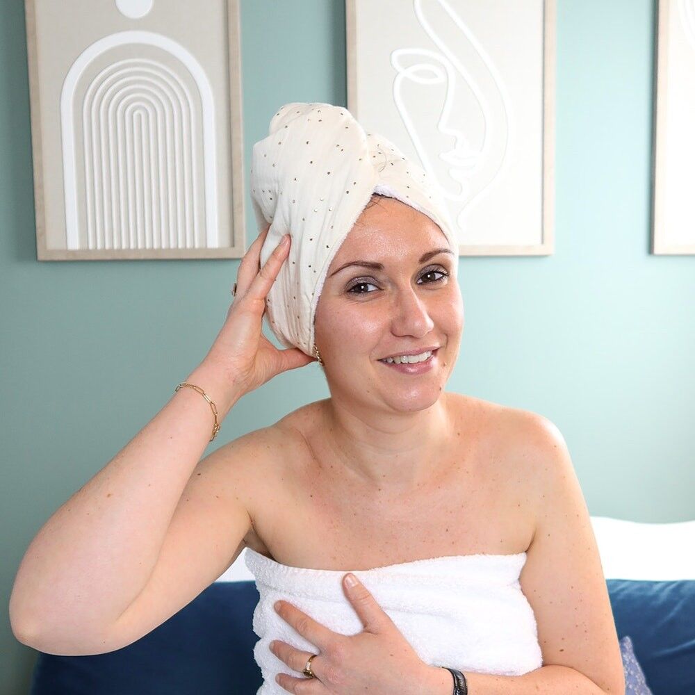 Asciugamano turbante per capelli