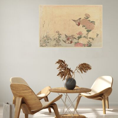 Affiche Poster - Impression d'art sur toile adhésive repositionnable - Hokusai 1