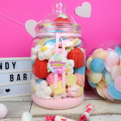 Plastic candy box filled with marshmallows - Large model