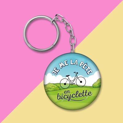 Porte-clés - Je me la pète en bicyclette