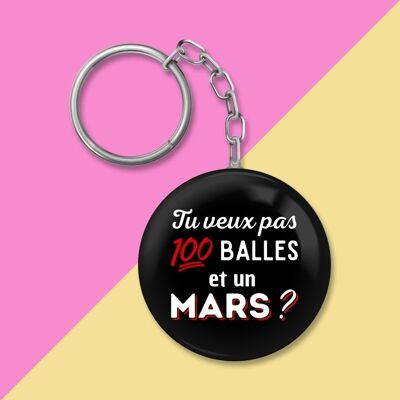 Keyring - Do you want 100 bullets and a Mars?