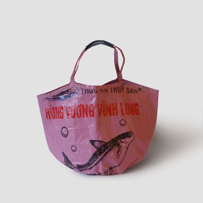 Bag 'SOULMATE' - upcycled fish feed bags #fish old pink
