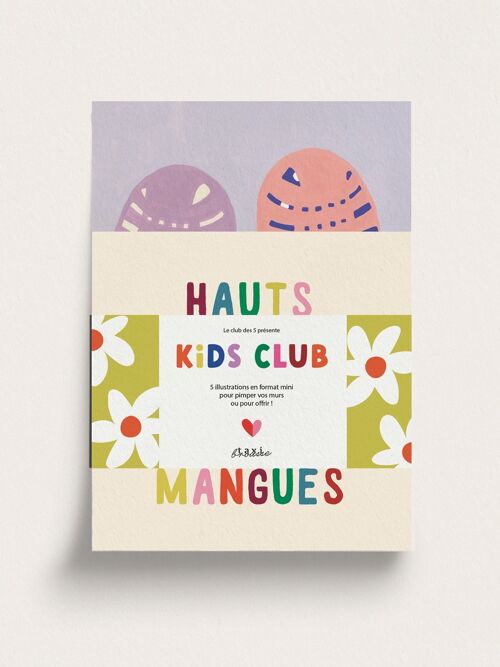 Pack de 5 mini affiches illustrées Kids club