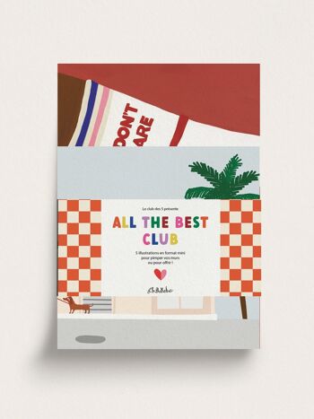 Pack de 5 mini affiches illustrées - All the best club 1