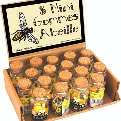 8 Mini Bee Erasers