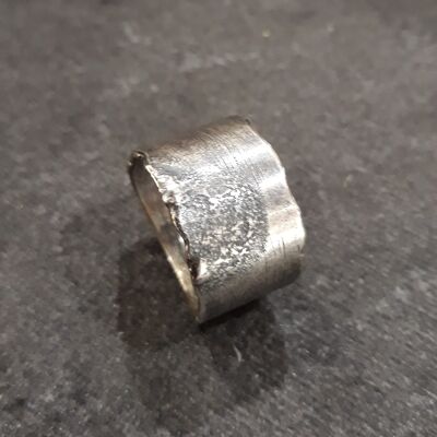 NAM mixed ring oxidized in ethical 950 silver