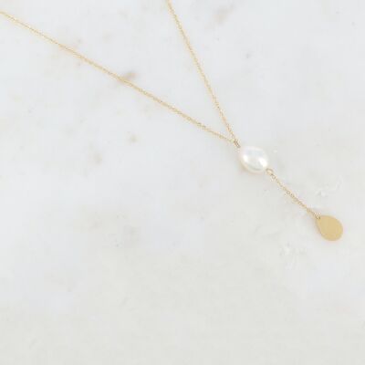 Boécia necklace - Gold Freshwater pearl