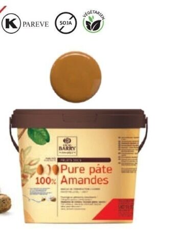 CACAO BARRY - PURE PATE D AMANDES (100 % amandes) 5kg 2