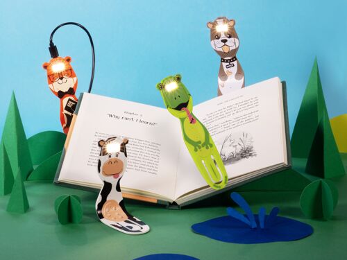 Flexilight Rechargeable Pals LED 2 in 1 Book Light/Bookmarks - Various Designs