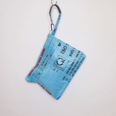 Bag 'BAG-IN-BAG' (XL) - upcycled fish feed bags - #fish light blue