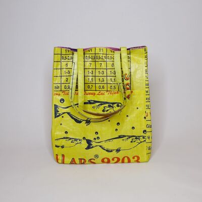 Bag 'BUSINESS BAG' - upcycled fish feed bags - #fish Yellow-til