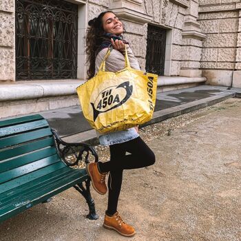 Sac 'SOULMATE WATERPROOF' Edition Limitée ! - sacs d'aliments pour poissons recyclés - #fish yellow/#waterpr.leo 2