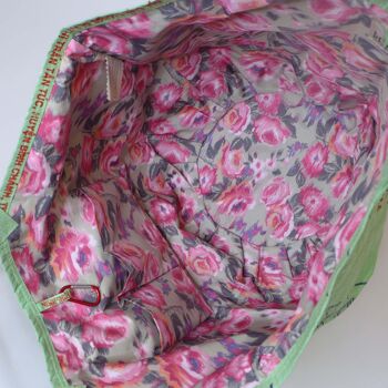 Sac 'SOULMATE WATERPROOF' Edition Limitée ! - sacs d'aliments pour poissons recyclés - #fish light green/#waterpr.pink-roses 2