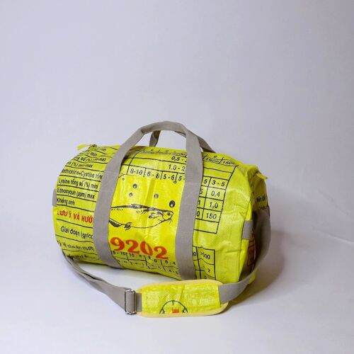 Tasche 'SPORTY BAG' - upcycelte Fischfuttersäcke - #fish Gelb-dollar