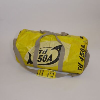 Bag 'SPORTY BAG' - upcycled fish feed bags - #fish Yellow-til