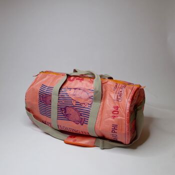 Sac 'SPORTY BAG' - sacs d'aliments pour poissons recyclés - #poisson Orange-aqua 4
